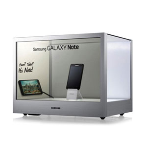 透明櫥窗廣告機透明互動櫥柜