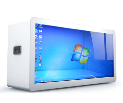 透明櫥窗廣告機透明互動櫥柜